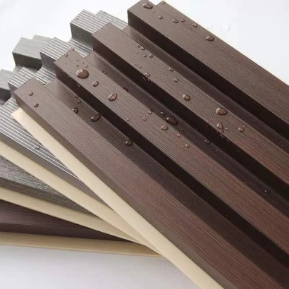 Indoor Fluted Plastic Wood Panel Board WPC Composite Wall Cladding