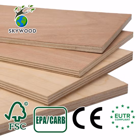 Pannelli di compensato commerciali della fabbrica Linyi, compensato di betulla, pannello di compensato di colore rosso, prodotto di compensato, pannello di legno con anima di pioppo