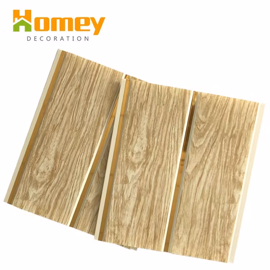 Pannelli per soffitto in legno PVC impermeabile ignifugo, pannelli murali compositi in plastica decorativa in legno scanalato, rivestimento in WPC